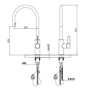 Bellini LC-83088 QS 槍灰拉出式廚房龍頭