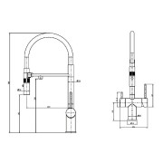 Bellini 66099 CH 拉出式2合1有濾水器廚房龍頭(叻)