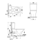 TOTO C945RE 自由咀座廁配油壓廁板