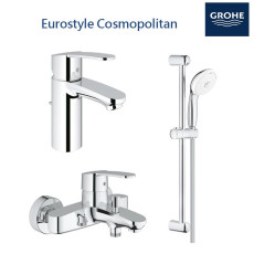 GROHE Eurostyle Cosmopolitan 浴室龍頭花灑三件套裝