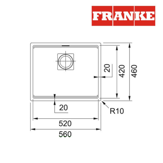 Franke Kubus 2 KG 110-52 石盆